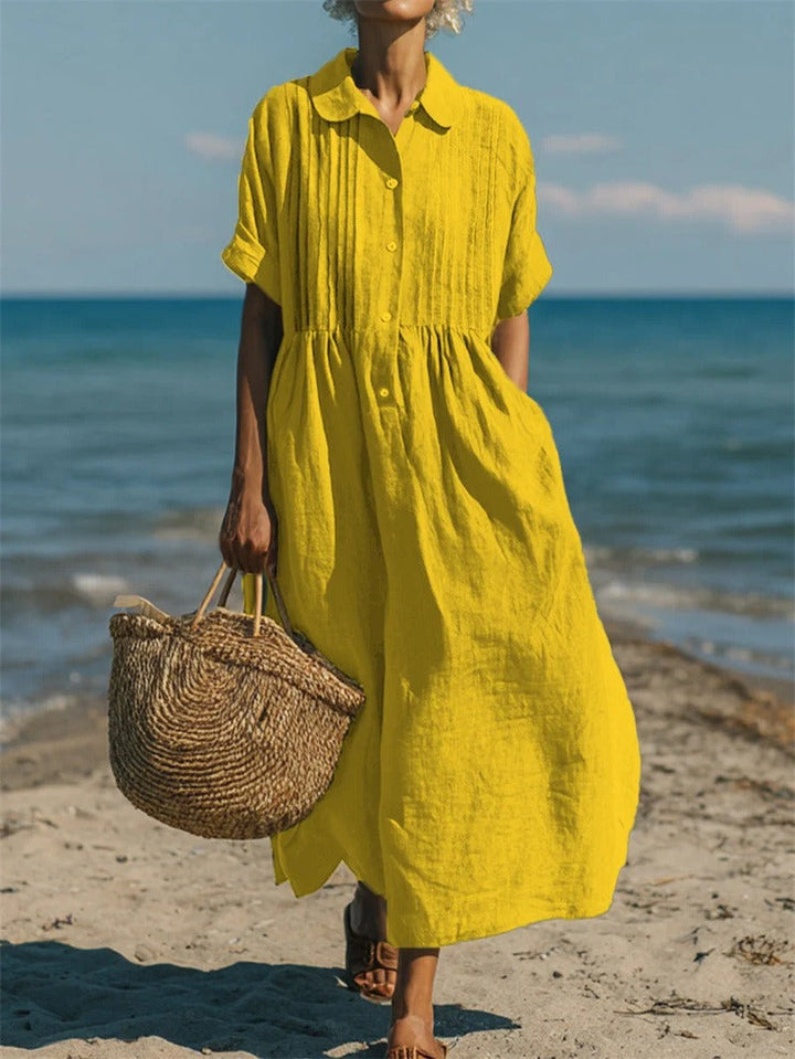 Breathable Cotton Dress Loose Fit Elegant Comfort