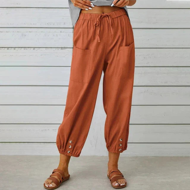 Clara | Women’s Relaxed Fit High Waist Pants
