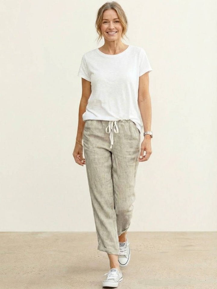 Alexa | Women's Drawstring Waist Casual Slim Fit Pants