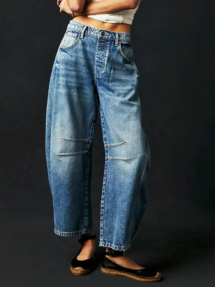 Olivia | Women’s Leopard Print Wide Leg Jeans
